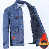 2022 Autumn and Winter New Men's Classic Fashion All-Match Denim Jacket Men's Fleece Thickening Warm High-Quality Jacket S-5XL