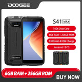 DOOGEE S41 Max Rugged Smartphone 6GB+256GB 5.5 Inch HD+ Screen 13MP Octa Core Android 13 Mobile Phone 6300mAh 4G Cell Phone NFC