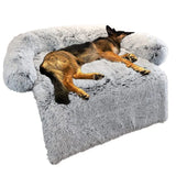 Calming Dog Bed  Plush Dog Mat For Furniture Protector With Removable Washable Cover For Dogs