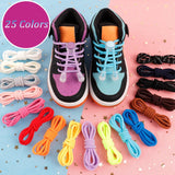 No Tie Shoelace Elastic Round Lock Shoe Laces Children's Sneakers Shoelaces Without Ties Kids Adult Laces for Shoes Shoestrings