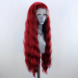 Charisma Red Wig Long Wavy Synthetic Lace Front Wigs For Women Heat Resistant Fiber Natural Hairline Lace Wigs Cosplay