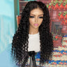 180% Density Black Glueless Soft 26Inch Long Kinky Curly 13*4*1 Lace Front Wig For Women Babyhair Preplucked Synthetic Wig