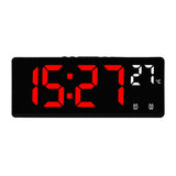 Voice Control Digital Alarm Clock Temperature Dual Alarm Snooze Desktop Table Clock Night Mode 12/24H LED Clock Watch Desk Clock