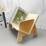 Wooden Tabletop Bookshelf Titled Desktop Bookshelf,Small Bookcases for Magazines Books CDs,Book Rack Desk Book Organizer