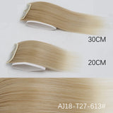 AZQUEEN Synthetic 20cm/30cm Invisible Straight Pads Clip In One Piece Hair Extension Top Side Cover Fluffy Hairpiece For Women