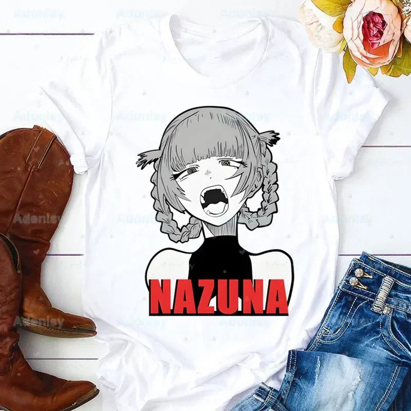 Yofukashi No Uta T Shirt Women Call of the Night Manga Tshirt Graphic Tee Cute Nanakusa Nazuna T-shirt Female Girls Tee Tshirt