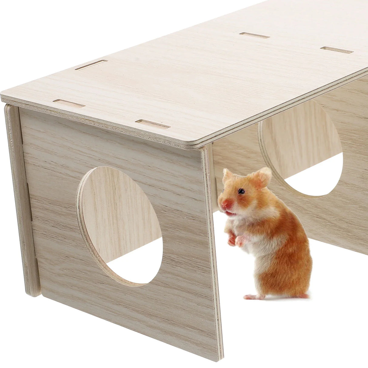 Animals Hamster Solid Wood House Hideouts Guinea Platform Pig Accessories Mouse Cabin Toy Habitat