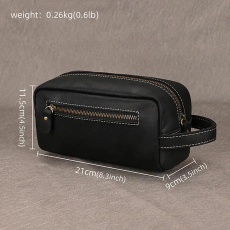 Genuine Leather Clutch real cowskin storage bag men male zipper Clutches genuine leather makeup s water pen glasses