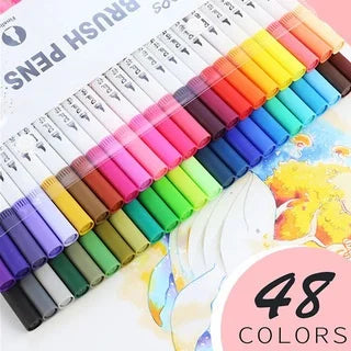 12-262PCS Colores Markers Pen Set Painting Brush Drawing Manga Highlighter School Art Supplies For Artist Korean Stationery