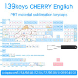 Yugui Dog Cute Key Caps Replaceable Cherry Profile PBT Sublimation for 61/63/64/67/68/78/84/87 Mechanical Keyboard Full Set