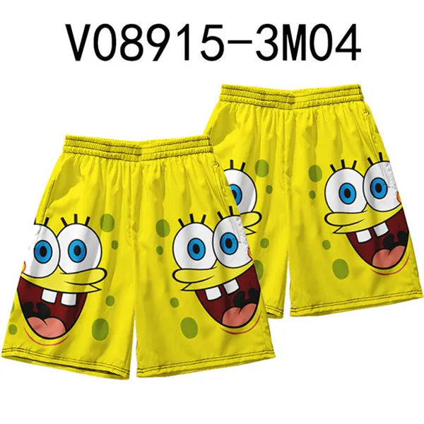 Anime Patrick Star shorts Boys Sports Shorts Fitness Basketball Beach Pants Squidward Tentacles Travel College Casual Gym shorts