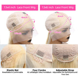 30 40 Inch 613 Blonde Straight 13x4 Lace Front Human Hair Wigs Brazilian Remy Colored Glueless 13x6 Lace Frontal Wig for Women