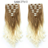 Set Hair Clip In Hair Extensions With Clips Hairpieces Synthetic Extension False/Fake Hair Blonde Eunice Hair Long Hair Pieces