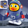 Space Duck Dancing Toy New Cartoon Space Swinging Colorful Light Music Ducks Animal Electric Dancing Walking Yellow Duck Baby