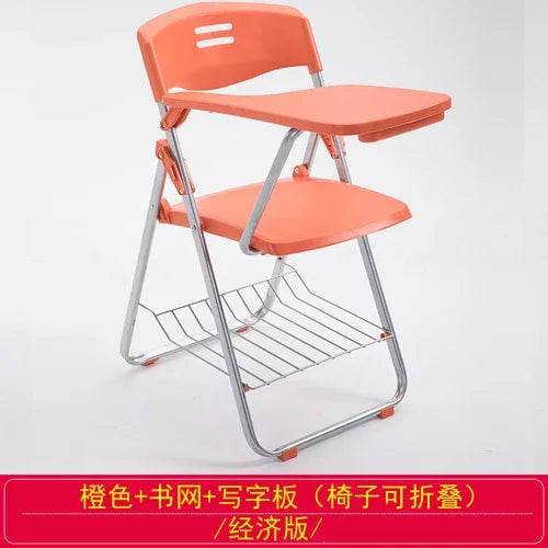 Training chair with table board Conference training room table chair integrated stool Foldable chair Office writing board