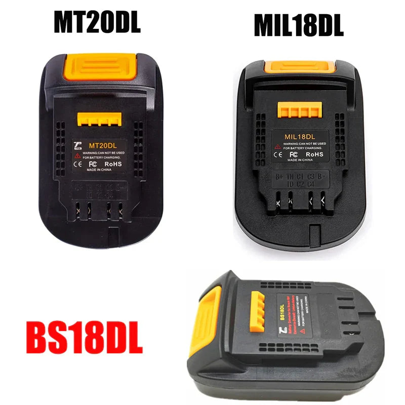 BS18DL MIL18DL Battery Adapter Converter for Makita/Bosch/Milwaukee 18V Li-ion Battery Convert to For Dewalt 18V 20V Power Tools