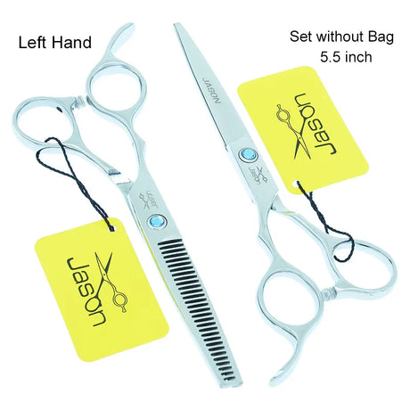 Jason 5.5/6 Inch Left Hand Barber Hair Scissors Professional Hairdressing Cutting Scissors Thinning  Shears Salon Tools A0045D