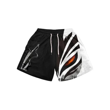 Anime Shorts Men Gym Quick Dry Mesh Running Sport Shorts Summer 3D Print Casual Beach Short Pants Workout Fitness Sweatpants 6XL