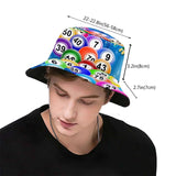 Bingo Balls Fisherman'S Hat Bucket Hats Caps Bingo Balls Play Game Gamble Cash Winner Family Humor Comedy Gold Fun King Queen