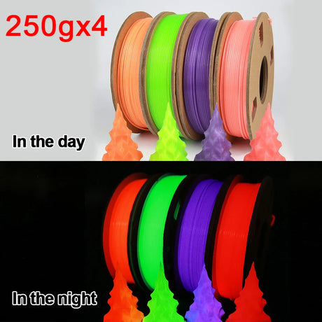 Glow In The Dark PLA Filament 3D Printer Sublimation Noctilucent Plastic Material For 3D Printing Noctilucous Rainbow Green Blue