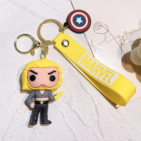 Marvel Keychain Silicone Bag Keyring For Women Disney Spider Man Key Holder Car Hanging Accessories Jewelry Gifts