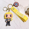 Marvel Keychain Silicone Bag Keyring For Women Disney Spider Man Key Holder Car Hanging Accessories Jewelry Gifts