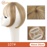 MEIFAN Middle Part Fake Bangs Fringe Synthetic Topper Hairpiece Clip-In Bang Extension Natural Invisible Clourse Hairpiece Women