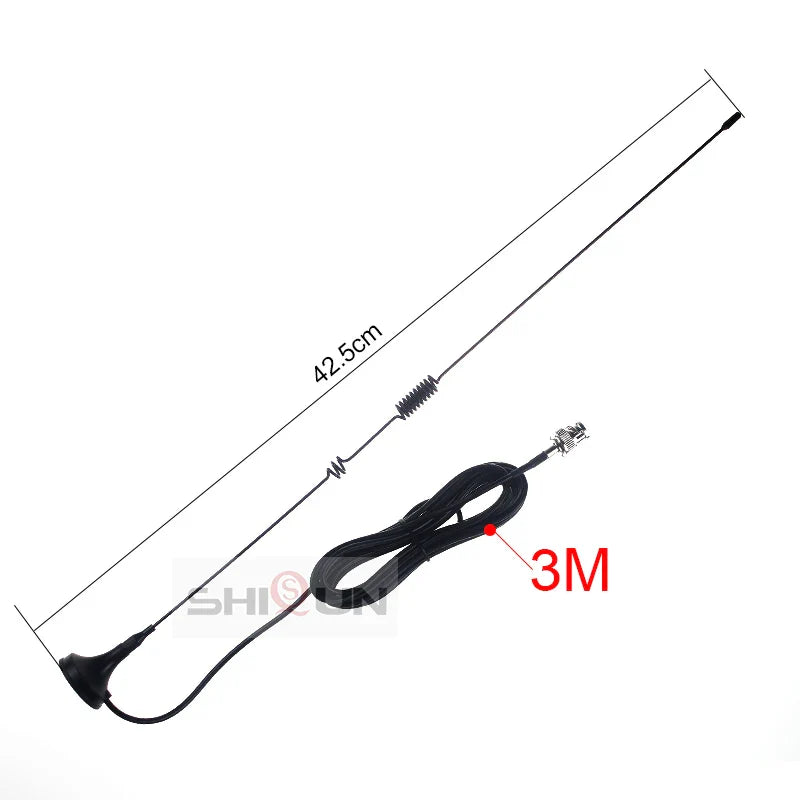 UT-106UV Radio Car Antenna BNC Magnetic Aerial Dual Band UHF VHF 400-520 Mhz 136-174 Mhz Walkie Talkie Accessories Motorola 4400