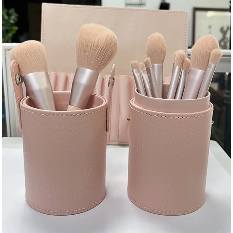 11PCS Makeup Brush Set Pink Girl Super Soft Foundation Make-up Eye Shadow Facial Makeup Tool Accessories Brochas Maquillaje