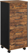 HOOBRO 7-Drawer Chest Dresser Wooden File Cabinet with Drawers Storage Cabinet for Home Office