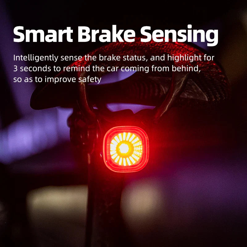 Xoss XR01 Bicycle Rear Light Auto Brake Sensing Led Charging Waterproof  Intelligent Automatic Tail light Bike Accessories