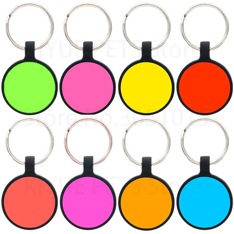 Wholesale 100Pcs Personalized Anti-lost Dog ID Tag Engraved Name Silent Plate Pet Puppy Collar Dog Bone Tags Pet Accessories