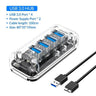 ORICO Transparent Series USB HUB Multi 4 7 Port High Speed USB3.0 Splitter With Micro USB Power Port For Laptop PC OTG Adapter