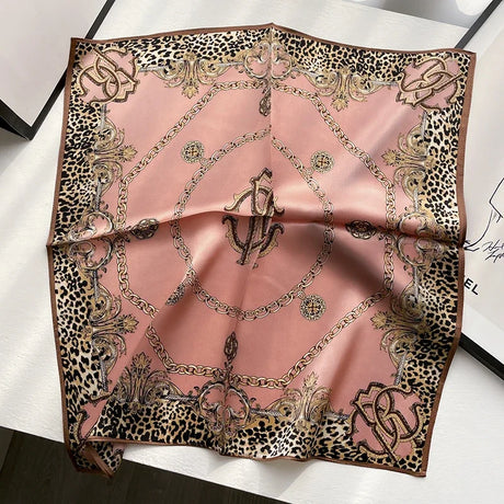 New 2023 Point 100% Mulberry Silk Scarf Fashion Women Summer Beach Small Scarves Shawl Bandana Hijab Pashmina Poncho 53*53cm