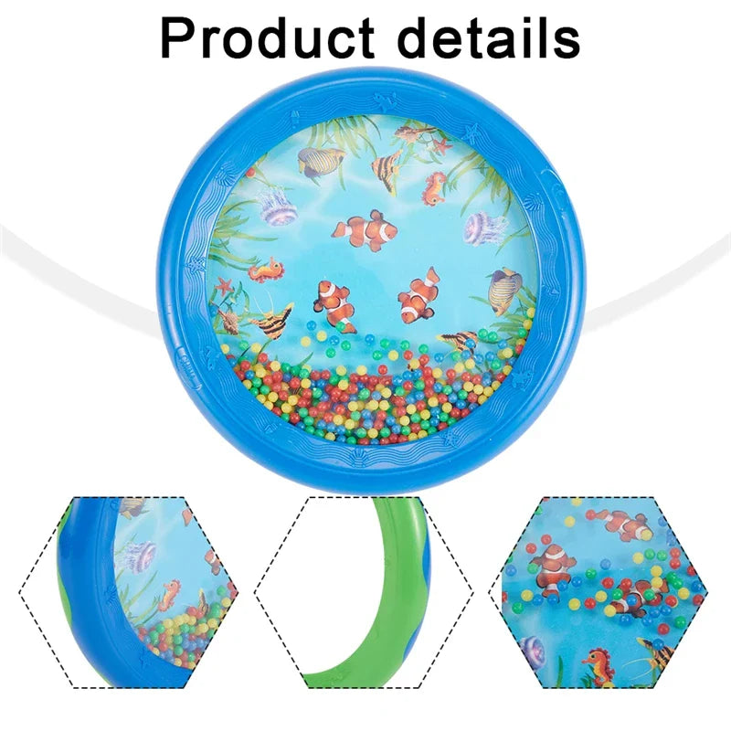 2PCS Kid Child Ocean Wave Bead Drum Gentle Sea Sound Musical Educational Toy Tool For Baby Early Learning Music Instrument Toys