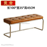 Long Stool Bench Dining Chair Stainless Steel Shoe Changing Stool Household Simple Bed End Stool Sofa Vintage Entrance