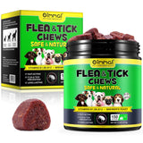 Flea and Tick Prevention for Dogs Chewables Natural Dog Flea & Tick Control Supplement Oral Flea Chew Pills All Breeds and Ages