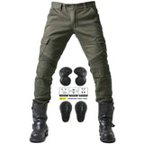 2024 New Motorcycle Black Men Jeans Upgrade Extension Protector Detachable Racing Road Rider Four Seasons Casual Fashion Pants