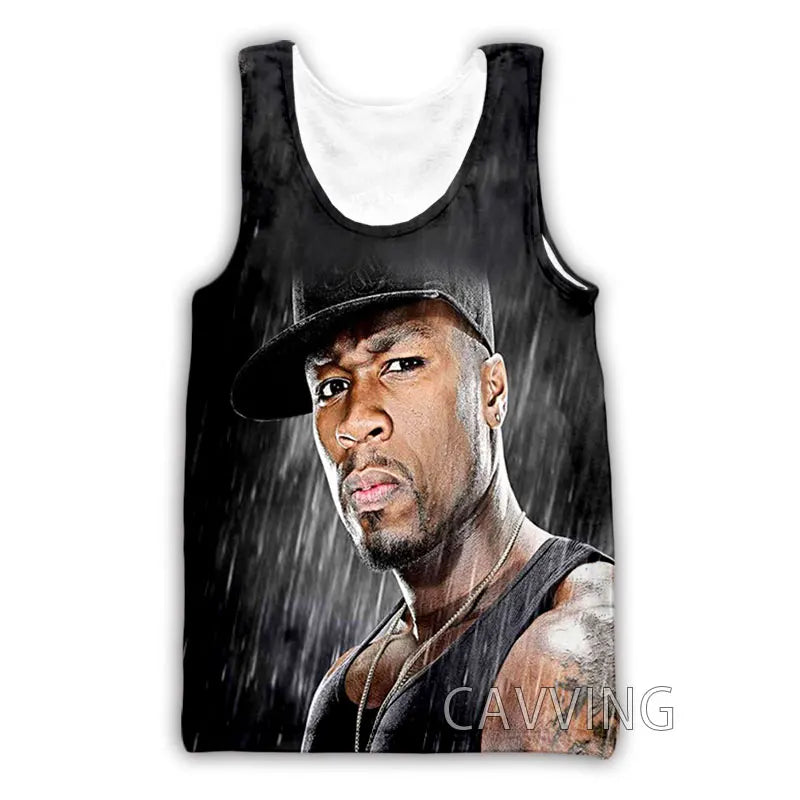 New Fashion Women/Men's 3D Print Rapper 50 Cent Tank Tops Harajuku  Vest  Summer Undershirt Shirts Streetwear  H01