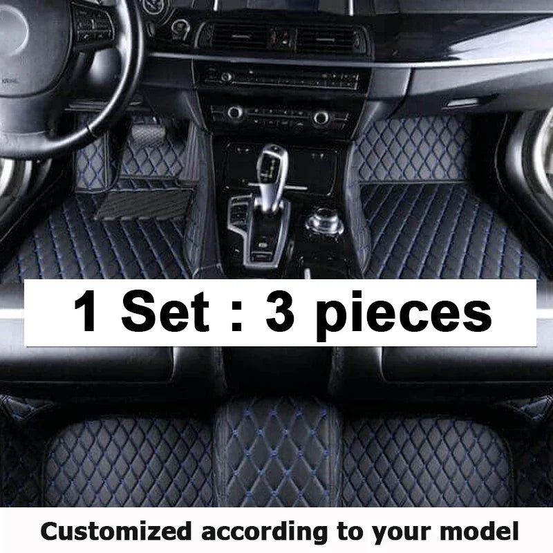 Custom Made Leather Car Floor Mats For Toyota Land Cruiser Prado 120 2003 2004 2005 2006 2008 Carpets Rugs Foot Pads Accessories