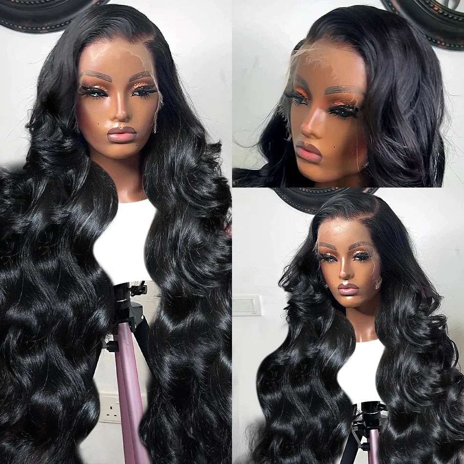 Luvin 250% Body Wave 13x6 HD Lace Front Human Hair Wigs 30 Inches Transparent 5x5 Glueless Ready To Wear 13x4 Lace Frontal Wig