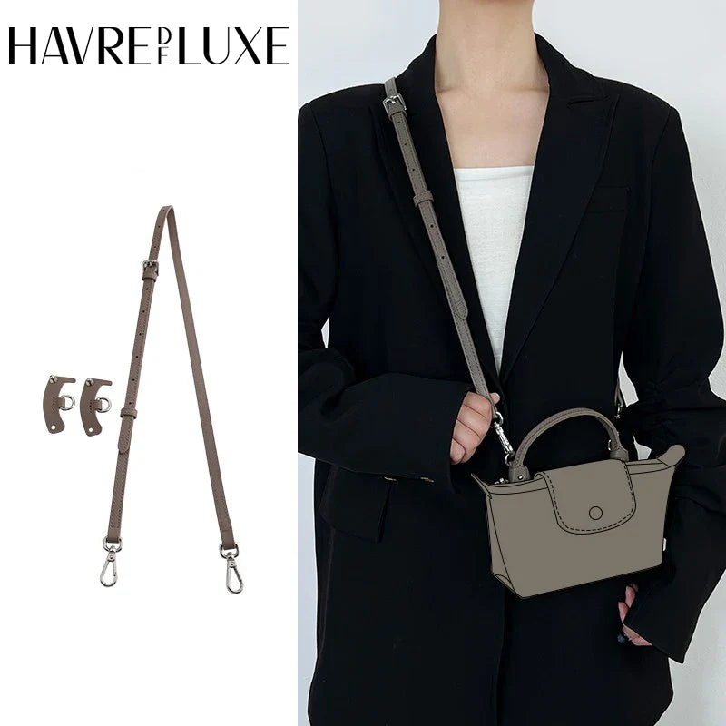 HAVREDELUXE Bag Strap For Longchamp Bag Strap Mini Bag  Crossbody Strap Free Punching Modification Shoulder Bag Belt Accessories