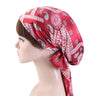 New Women Satin Night Sleeping Cap Head Wrap Bowknot Turban Pre-Tied Fitted Bandana Chemo Caps Nightcap Hair Loss Bonnet Hat