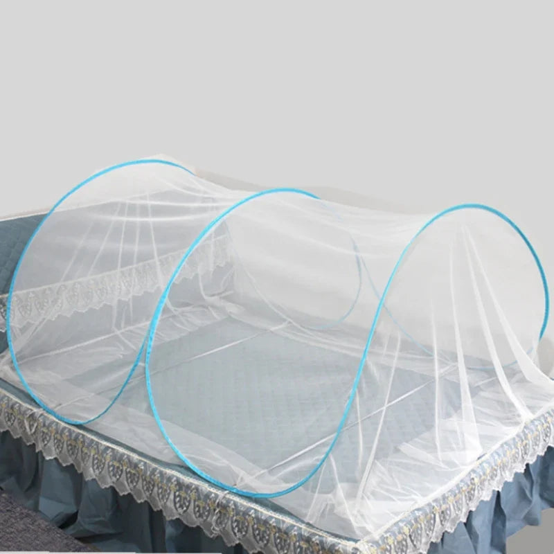 Foldable Mosquito Net Portable Bottomless Anti Mosquito Camping Mesh Tent Double Single Bed for Girls Bed Trips Adjustable Size.