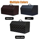 Large Capacity Auto Multiuse Tools Storage Bag Car Trunk Organizer Box Stowing Tidying Leather Folding For Emergency Storage Box