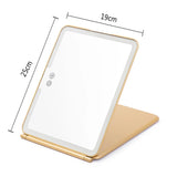 Led  Make Up Mirror With Light  Tool Portable Foldable Travel Desk Vanity Table Bath Bedroom Makeup Tools Lighted Makeup Mirrors