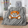 HD Cartoon Moschino Toy Bear 3D Blanket,Soft Throw Blanket for Home Bedroom Bed Sofa Picnic Travel Office Rest Cover Blanket Kid