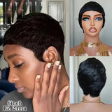 Human Hair Wig Short Straight Human Hair Wigs Pixie Cut Straight Short Bob Wigs For Women Glueless Brazilian Human Hair Non Lace