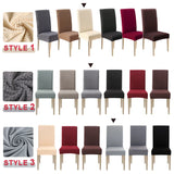 1/2/4/6pcs Dining Chair Cover Jacquard Spandex Slipcover Protector Case Stretch for Kitchen Chair Seat Hotel Banquet Elastic