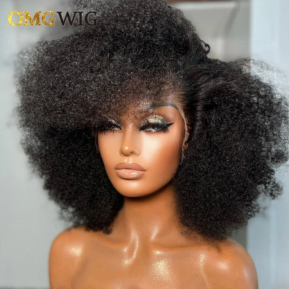 13x6 Honey Blonde Brazilian Afro Kinky Curly Wig For Black Women Short Bob Human Hair 13x4 Lace Frontal Wig Brazilian Remy Sale